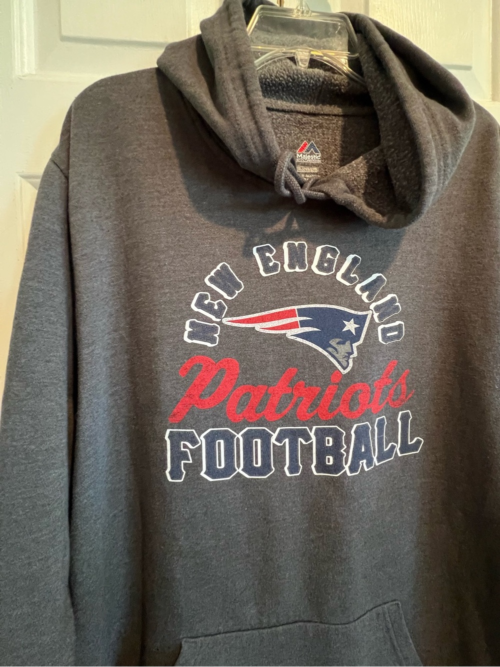 New England Patriots Charcoal Gray Football Hoodie